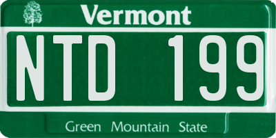 VT license plate NTD199