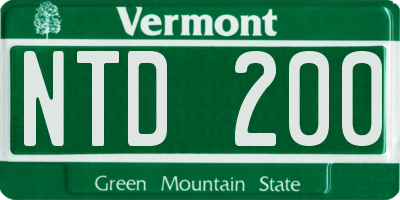 VT license plate NTD200