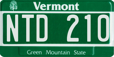 VT license plate NTD210