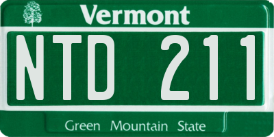 VT license plate NTD211