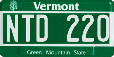 VT license plate NTD220