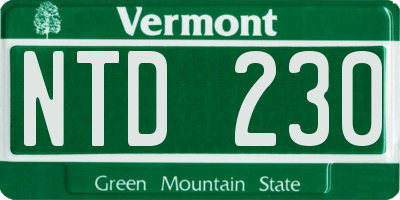 VT license plate NTD230