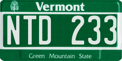 VT license plate NTD233