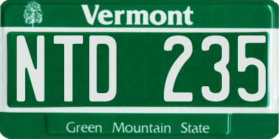 VT license plate NTD235