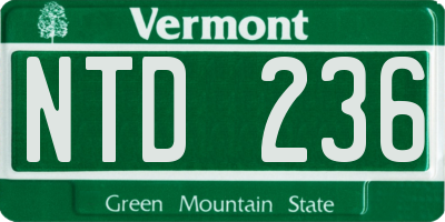 VT license plate NTD236