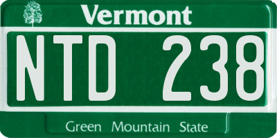 VT license plate NTD238