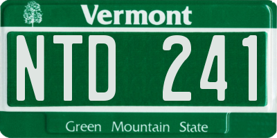 VT license plate NTD241