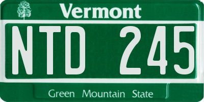 VT license plate NTD245