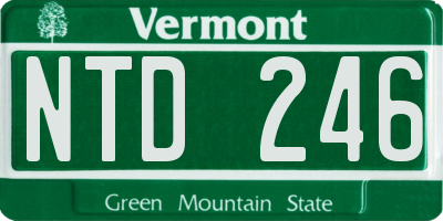 VT license plate NTD246