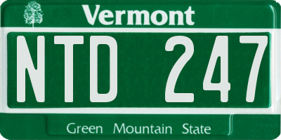 VT license plate NTD247