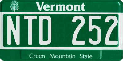 VT license plate NTD252