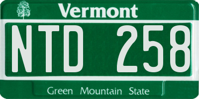 VT license plate NTD258