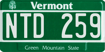 VT license plate NTD259