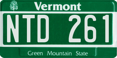 VT license plate NTD261