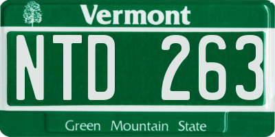VT license plate NTD263