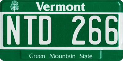 VT license plate NTD266