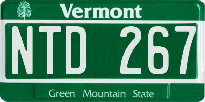 VT license plate NTD267
