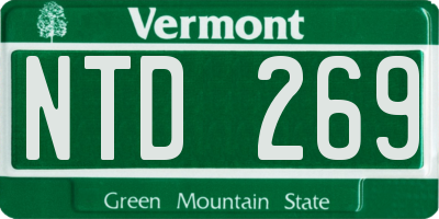 VT license plate NTD269