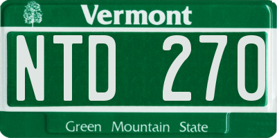 VT license plate NTD270