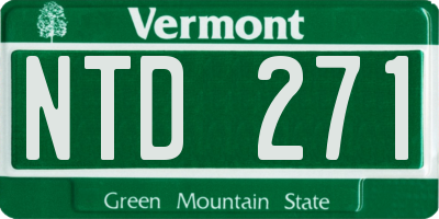 VT license plate NTD271