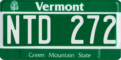VT license plate NTD272