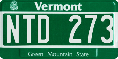 VT license plate NTD273