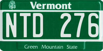 VT license plate NTD276