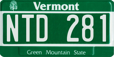VT license plate NTD281