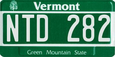 VT license plate NTD282