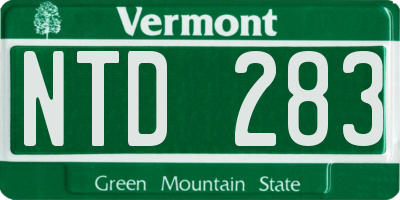 VT license plate NTD283