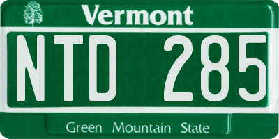 VT license plate NTD285