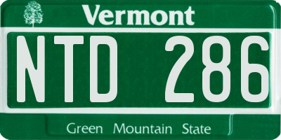 VT license plate NTD286
