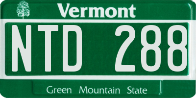 VT license plate NTD288