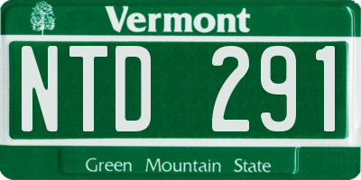 VT license plate NTD291