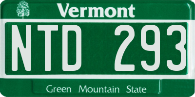 VT license plate NTD293