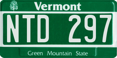 VT license plate NTD297