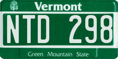 VT license plate NTD298