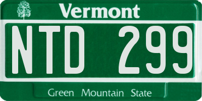 VT license plate NTD299
