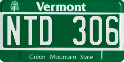 VT license plate NTD306