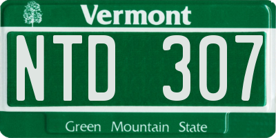 VT license plate NTD307
