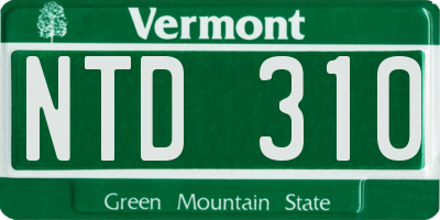 VT license plate NTD310