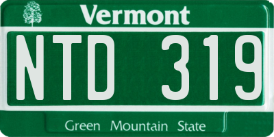 VT license plate NTD319