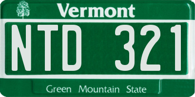 VT license plate NTD321