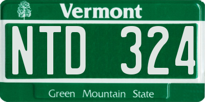 VT license plate NTD324