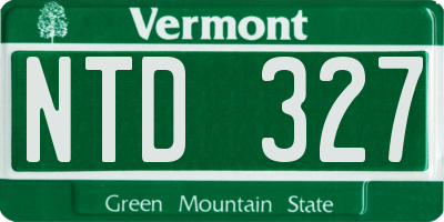 VT license plate NTD327