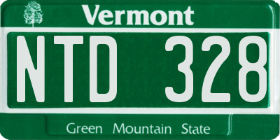 VT license plate NTD328