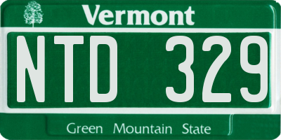 VT license plate NTD329
