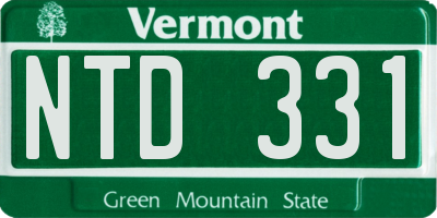 VT license plate NTD331