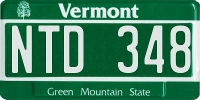 VT license plate NTD348