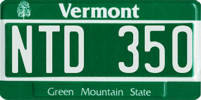 VT license plate NTD350